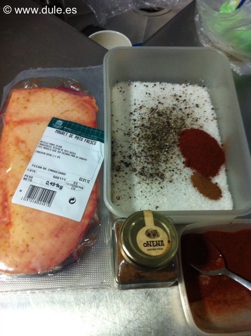 Ingredientes del jamon de pato